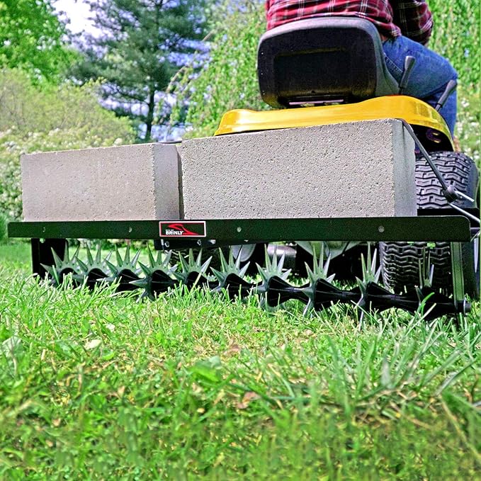 Brinly SA2-40BH-P2 40" Tow Behind Spike Aerator with Double Tow Bar