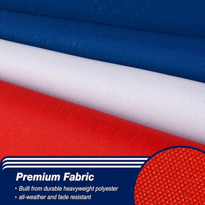 France French Flag 3x5 ft Outdoor, Double Sided 3 Ply Heavy Duty National Flag for FR, 100% Quality Polyester French Banner with Brass Grommets 4 Rows Stitches