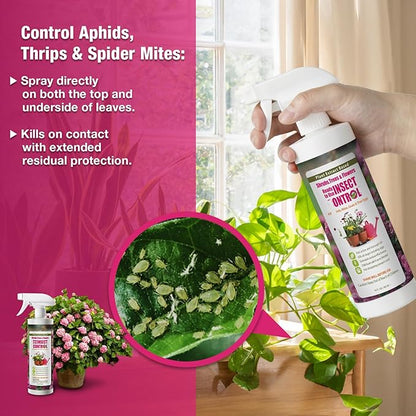EcoVenger (by EcoRaider) Garden & Plant Insect Control 16 oz, Kills Aphids, Mealybugs, Red Spiders, Armyworms and Gnats All Stages and Eggs, Indoor/Outdoor, Plant-Based, Non-Toxic Child & Pet Safe