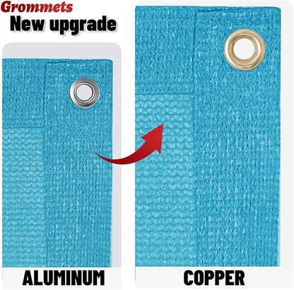 SUNNY GUARD Shade Cloth Custom Size 15x19 FT Sun Shade Screen Fabric Shade Cover Tarp with Grommets for Pergola Backyard Garden, Turquoise(We Customized)