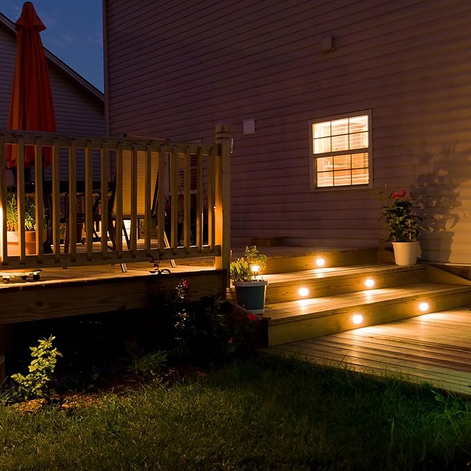 Light to Form® | Luxury Brass Luna II | Low-Voltage Deck & Step Light 3W | 12V AC | 2700K Bulb | Frosted Lens | Antique Brass Finish | Outdoor Landscape Sconce | Weather Resistant | Energy Efficient