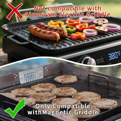 Rear Grease Gate for Blackstone Griddle,Blocks Food from Falling into Rear Grease Trap & Compatible with All Blackstone Griddle Accessories
