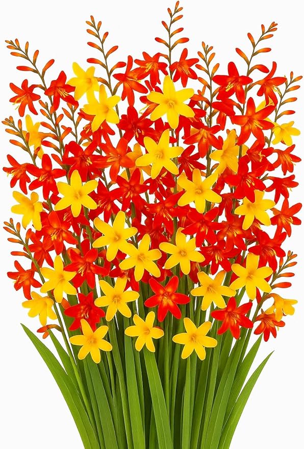 Crocosmia Mixed Color Flower Bulbs for Planting - Easy to Grow, Amazing Color (10 Bulbs)
