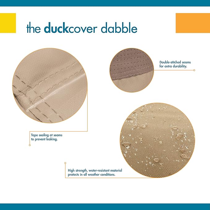 DUCKCOVERS Elegant Water-Resistant 104 Inch Patio Sofa Cover, Patio Furniture Covers