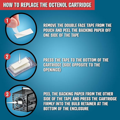 Flowtron MA-1000 Octenol Mosquito Attractant Cartridge, Compatible with BK-15, BK-40, BK-80, MC-9000, FC-8800-3 Pack