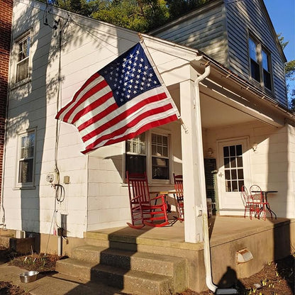 Homissor American Flags for Outside US Flag 3x5 Heavy Duty Outdoor USA Banner Embroidered Stars High Wind All Weather Sewn Stripes Brass Grommets