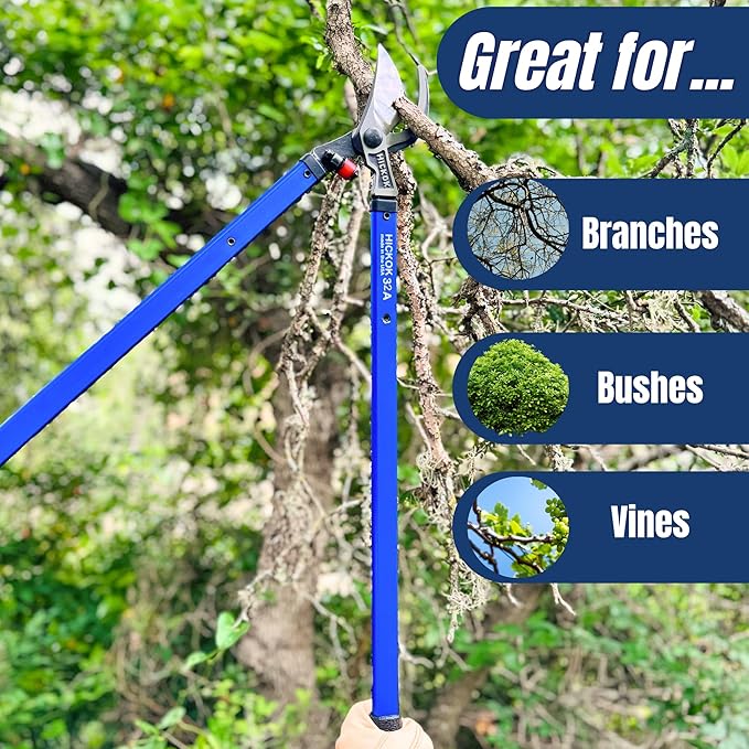 Heavy Duty Loppers for Tree Trimming – 32" Branch Cutter & Pruning Shears with Long Handle | Lightweight Aluminum Tree Trimmer | Professional-Grade Pruner Made in USA