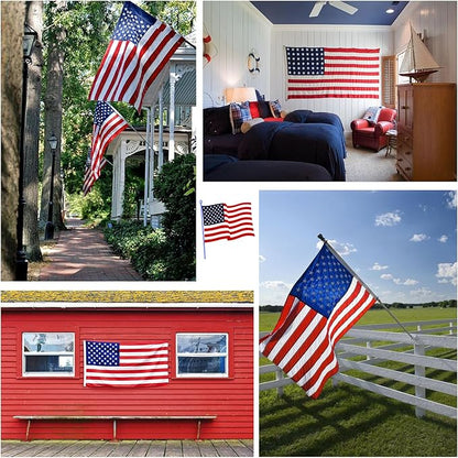 ROTERDON 600D American Flags for Outside 4x6 Ft, TearProof Long Lasting US Flag, Embroidered Stars, Sewn Stripes, Brass Grommets, High Wind USA Flag Heavy Duty Outdoor