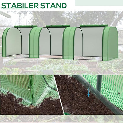Greenhouses for Outdoors Heavy Duty, Large Walk in Green Houses for Outside with Roll-Up Door & Reinforced Frame