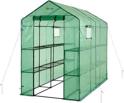Machrus Ogrow Greenhouse Kit, Multiple Sizes - Green House, Small Greenhouses Outside, Kit Small Greenhouses Outdoors, Mini Greenhouse Outdoor.
