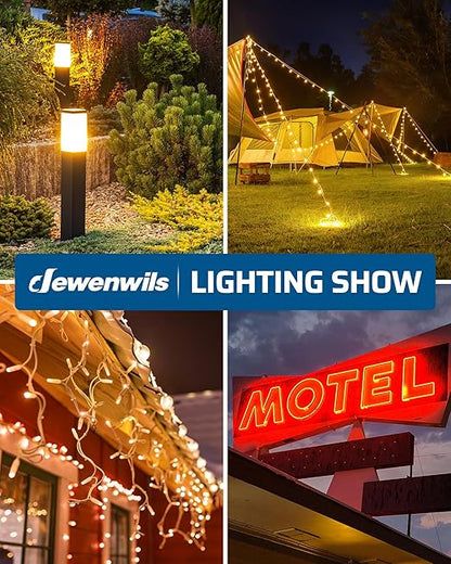 DEWENWILS Low Voltage Landscape Transformer, 60W 120V AC to 24V DC, Landscape Lighting Transformer with Timer & Photocell Sensor, Outdoor Weatherproof for LED Lights, Spotlights, Pathway Lights