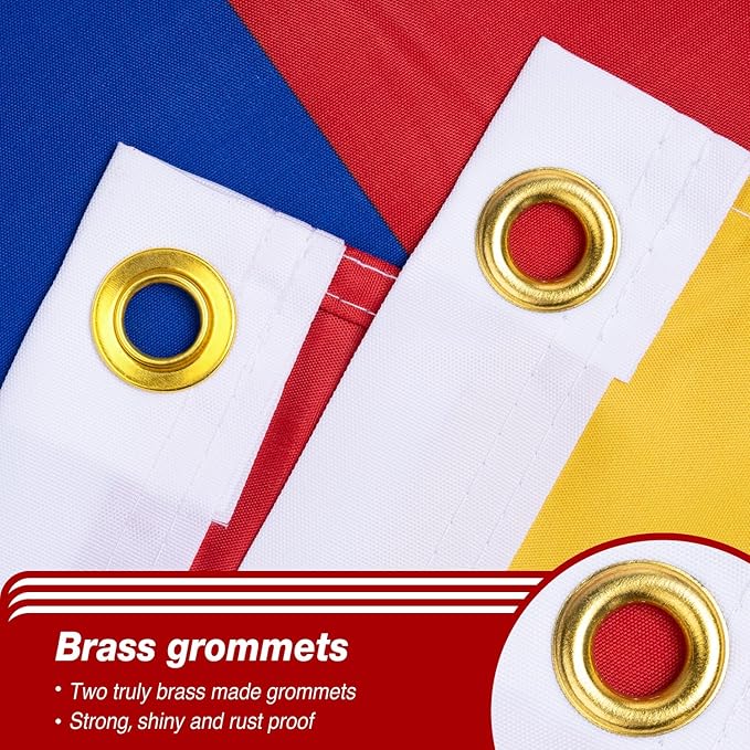 Colombia Colombian Flag 3x5 ft Outdoor, Double Sided 3 Ply Heavy Duty Colombia National Country Flag, 100% Quality Polyester Colombian Banner with Brass Grommets 4 Rows Stitches
