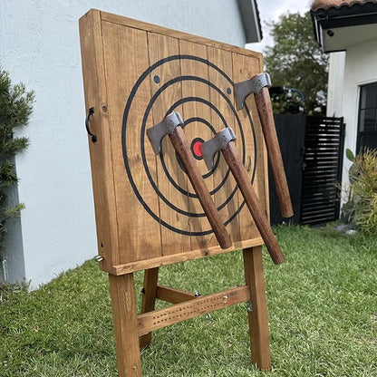 Competition Throwing Axe, 3 Pack 16.5" Throwing Axes with 1065 High Carbon Steel & Hickory Wood Handle, Perfect for Axe Throwiing Game, Competition and Recreation, Gift for Men