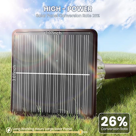 HIGH-Power 2-in-1 Warm&Cold,Super Bright Solar Lights Outdoor IP65 Waterproof, 4 Pack Solar Walkway Lights,Up to 28 Hrs Solar Pathway Lights for Yard,Patio,Landscape,Sidewalk,Driveway,Lawn