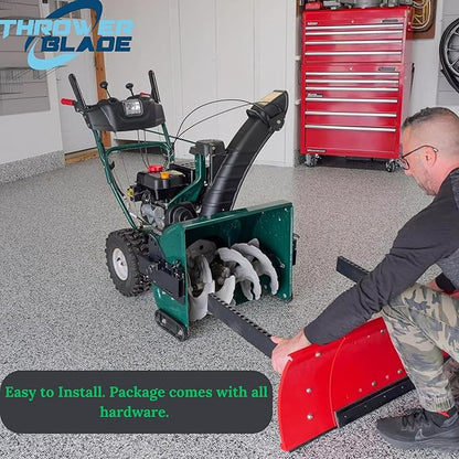 Throwerblade Snowplow Kit with (Blade, and Hardware Included) – Heavy-Duty Snow Plow Blade - Quick & Efficient Snow Removal - Snow Plow Attachment for Snowblowers- 22 to 32-inch 2-Stage and 3 Stage