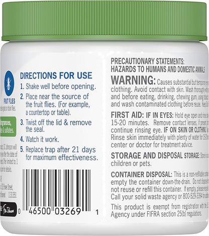 Raid Essentials Fruit Fly Trap for Indoors, Made with Essential Oils, Child and Pet Safe, 5.4 oz
