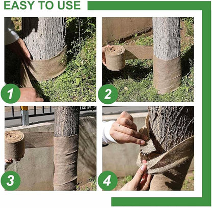 Agfabric Natural Burlap Fabric Roll,60 inch X 15 Feet Tree Wraps for Winter,Burlap Plant Covers for Trees and Shrubs Winter Protection,Garden Fabric