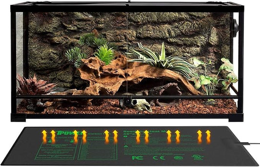iPower 2 Pack 48" x 20.75" Seeding Heat Mat with Thermostat Temperature Adjustable Knob Durable Warm Hydroponic Plant Germination Starting Pad, Black