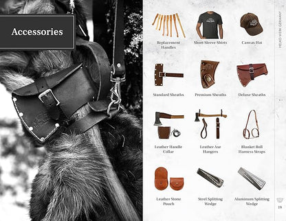 1844 Helko Werk Germany Traditional Hinterland - Made in Germany Double Bit Axe, Felling Axe for Felling Trees and Cutting Wood with Two Blades - Head 3.5 lbs, Handle 30 in. (Hinterland) #13575