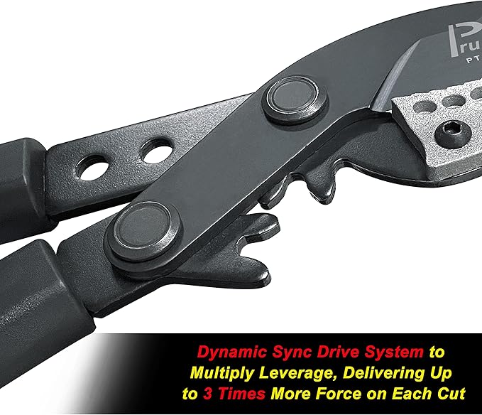 26-41 Inch Extendable Anvil Loppers, Sync Drive Power Lever Tree Trimmers, Telescopic Pruners Heavy Duty, 2 Inch Cutting Capacity