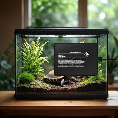 Simple Deluxe 6X8 Inch 8W Reptile Heating Pad Electric Indoor Under Tank Terrarium Heating Mat Waterproof for Turtles, Lizards, Frogs, and Other Reptiles