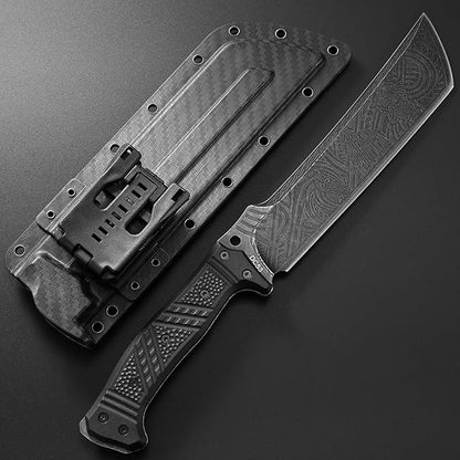 GTK1 Fixed Blade Knife DC53 Steel Blade Nylon Fiberglass Handle Full Tang EDC Tool Knifes for Outdoor Camping Survival Adventure Bushcraft(Pattern blade)