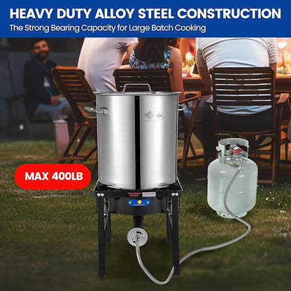 ARC Advanced Royal Champion ARC Propane Burner, 200,000 BTU Propane Stove with 0-20 PSI Regulator, Outdoor Burners for Cooking Gas Burner Gas Cooker Single Burner for Outdoor Cooking