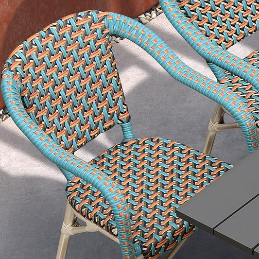 PURPLE LEAF 11 Pieces Outdoor Table and Chair Set Patio Furniture Set with Large Rectangular Table and 10 French Dining Chairs for Poolside Deck Colorful Patio Dining Set