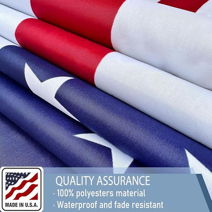 American US Flag 3x5 FT 100% Made in The USA- Heavy Duty Vibrant Colors Double Sided United States Flag with 2 Brass Grommets for Home/Company/Indoor Outdoor Decoration (FMAA Certified)