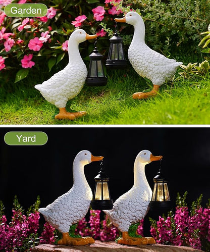 Nacome Solar Goose Outdoor Statues for Garden: Porch Decor with Warm Lantern Clearance for Outside Yard Art Lawn Ornaments Patio Balcony - Gifts for Grandma Mom Women
