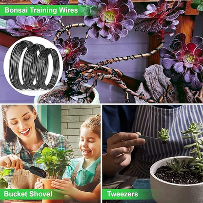 GARDENERA 16-Piece Professional Bonsai Tools Set for Precise Trimming and Shaping Trees for Professional and Amateur Gardeners