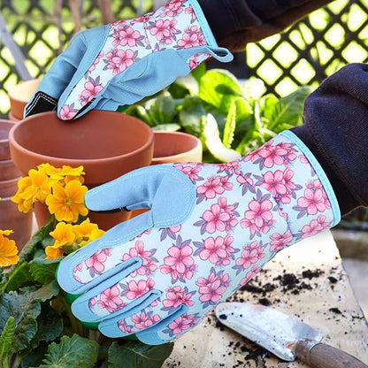 Gardening Work Gloves, Flexible and Breathable Garden Gloves, Gardening Gifts for Women, Machine Washable
