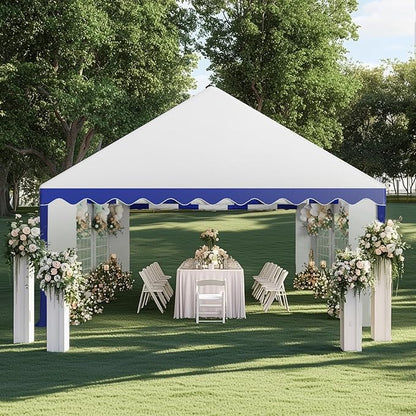 GREEN PARTY 16x20FT Party Tent Heavy Duty, Large Wedding Event Shelters with 3 Carry Bags & Removable Sidewalls, Outdoor Canopy Gazebo Commercial Tent for Carport Camping Garden Patio