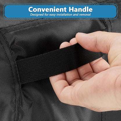 Outdoor Propane Deep Fryer Cover, 420D Heavy Duty Waterproof Outdoor Fryer Covers, Propane Deep Fryer Cover with 2 Buckles & Ventilation Opening, Black