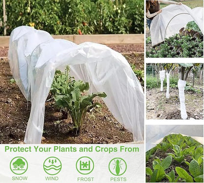 1.06oz/yd² Plant Covers Freeze Protection 7.8 ft x 32ft, Garden Fabric Frost Cover for Winter Plants Vegetables Flowers Fruits Sun Protection