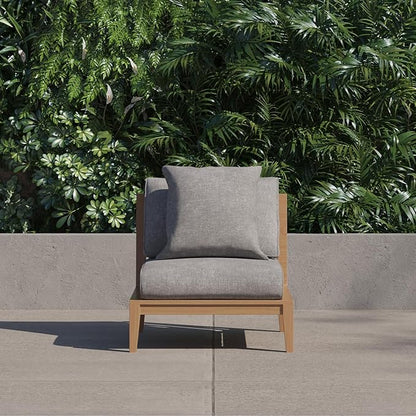 Outer Outdoor Throw Pillow with OuterWeave Performance Fabric, Decorative Outdoor Pillow for Patio & Outdoor Furniture, Includes Machine Washable Pillow Cover and Insert - Dark Pebble Gray, 20"x20"