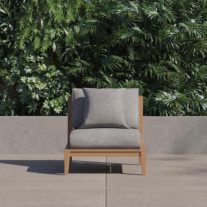 Outer Outdoor Throw Pillow with OuterWeave Performance Fabric, Decorative Outdoor Pillow for Patio & Outdoor Furniture, Includes Machine Washable Pillow Cover and Insert - Pacific Fog Gray, 18"x18"
