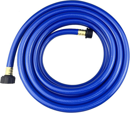 PVC Garden Hose 1/2 Inch, Flexible Water Hose with Male and Female Fittings, No Leaking, Heavy Duty, for Household, Outdoors, Lawns, Patio (20 FT, Blue, Plastic Fittings)