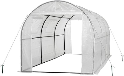 Machrus Ogrow Deluxe Walk-in Tunnel Greenhouse with White Cover