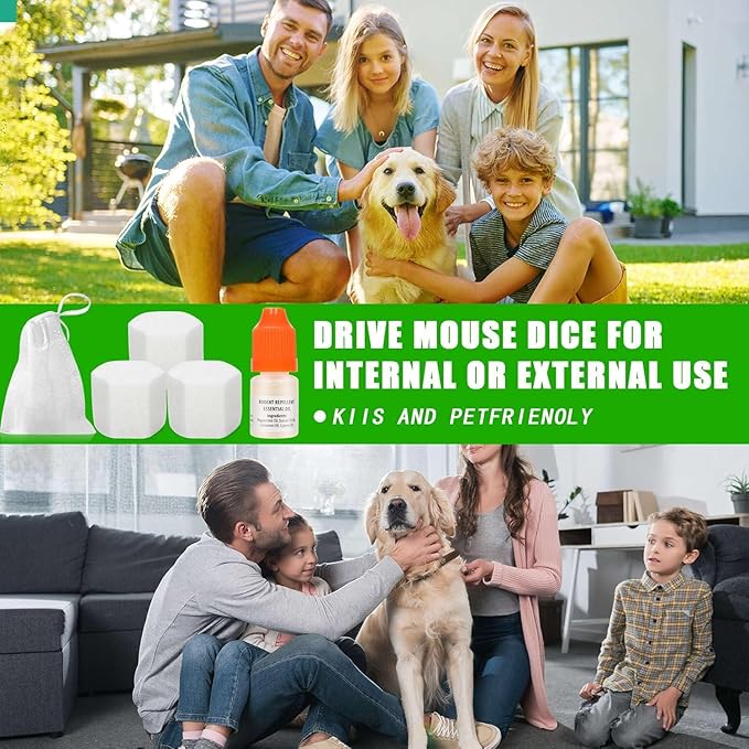 Mouse Snake Repellent Balls 12 Pack with Peppermint Oil – Indoor Outdoor Rodent Deterrent, Natural Mouse Repellent for Home, Car, Garage, RV, Basement, Garden