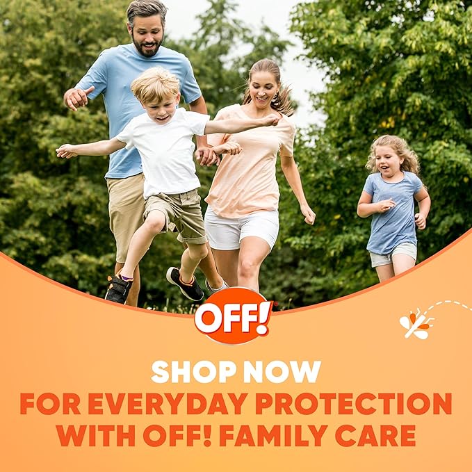 OFF! Family Care Insect & Mosquito Repellent, Bug Spray Containing 15% DEET, Protects Against Mosquitoes, 4 Oz, 2 Count