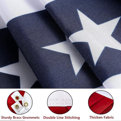 3 x 6 Ft American Flags Bunting, 4 Pack Bunting Flags Outdoor, Fourth Of July Decorations Pleated Fan Flag, Patriotic Bunting For Outside
