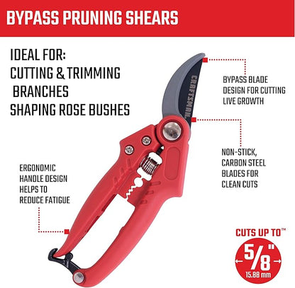 CRAFTSMAN CMXMKIT0170 Tree & Shrub Pruning Set with Bypass Pruning Shears, Bypass Lopper and Folding Pruning Saw