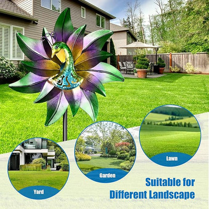 Decorative Garden Stakes Wind Spinners Outdoor Clearance Metal Yard Art Gifts for Women Grandma Mom for Lawn Patio Yard Pathway Driveway Ornaments