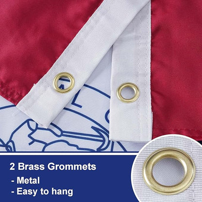 Bradford Wyoming State Flag 3x5 feet Outdoor, 3 Ply Polyester Double Sided WY Wyoming Flags Heavy Duty State of Wyoming with 2 Brass Grommets