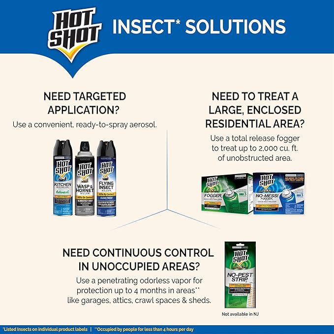 Hot Shot Wasp & Hornet Killer Spray, For Insects Eliminates The Nest, Sprays Up To 27 Feet, 14 fl Ounce