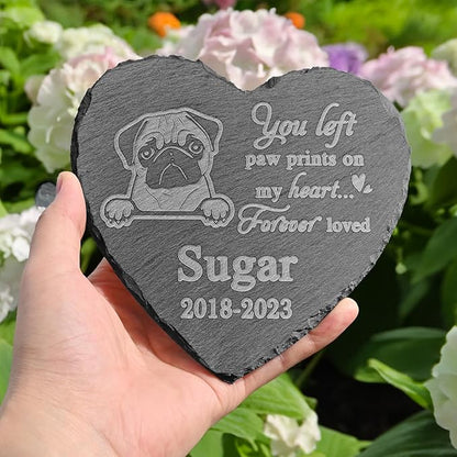 Pug Memorial Stone, Pug Statue, Pug Memorial Plaque, Pug Memorial Gifts, Pug Loss Sympathy Gift, in Memory of Pug