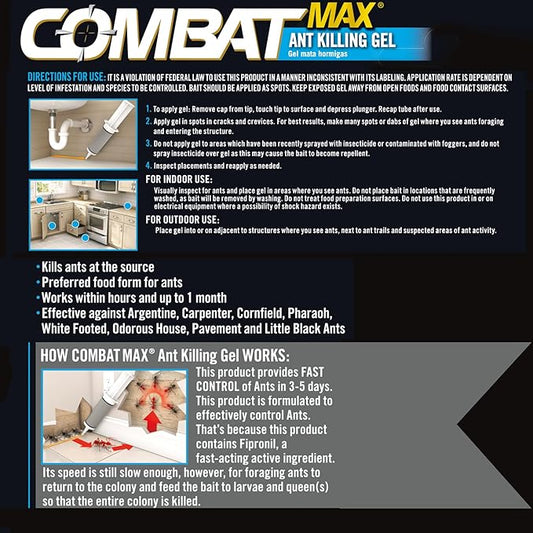 Combat Indoor and Outdoor Ant Killing Gel, 27 Gram