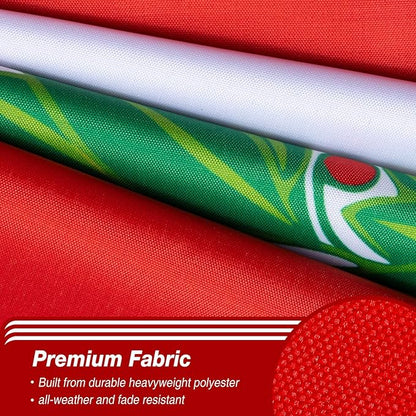 Peru Peruvian Flag 3x5 ft Outdoor, Double Sided 3 Ply Heavy Duty Peru National Country Flag, 100% Quality Polyester Peruvian Banner with Brass Grommets 4 Rows Stitches