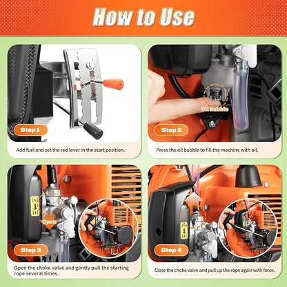 2-Stroke Backpack Fogger Agricultural 41.5CC Mister Duster Backpack 14L/3.7gal Gas Fogger Sprayer Blower 7500r/min